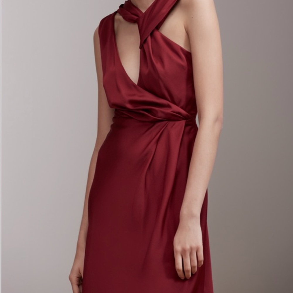 Keepsake Plum Red Midi Dress - Picture 2 of 8